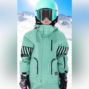 NWT Phibee Kids Ski Outdoor Waterproof Jacket Size 12 Youth